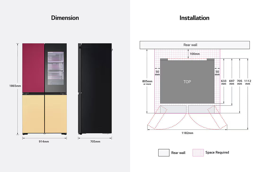 LG French Door Fridge MoodUP®, LED Doors, InstaView™, Smart control with LG ThinQ® LG French Door Fridge MoodUP®, LED Doors, InstaView™, Smart control with LG ThinQ®
